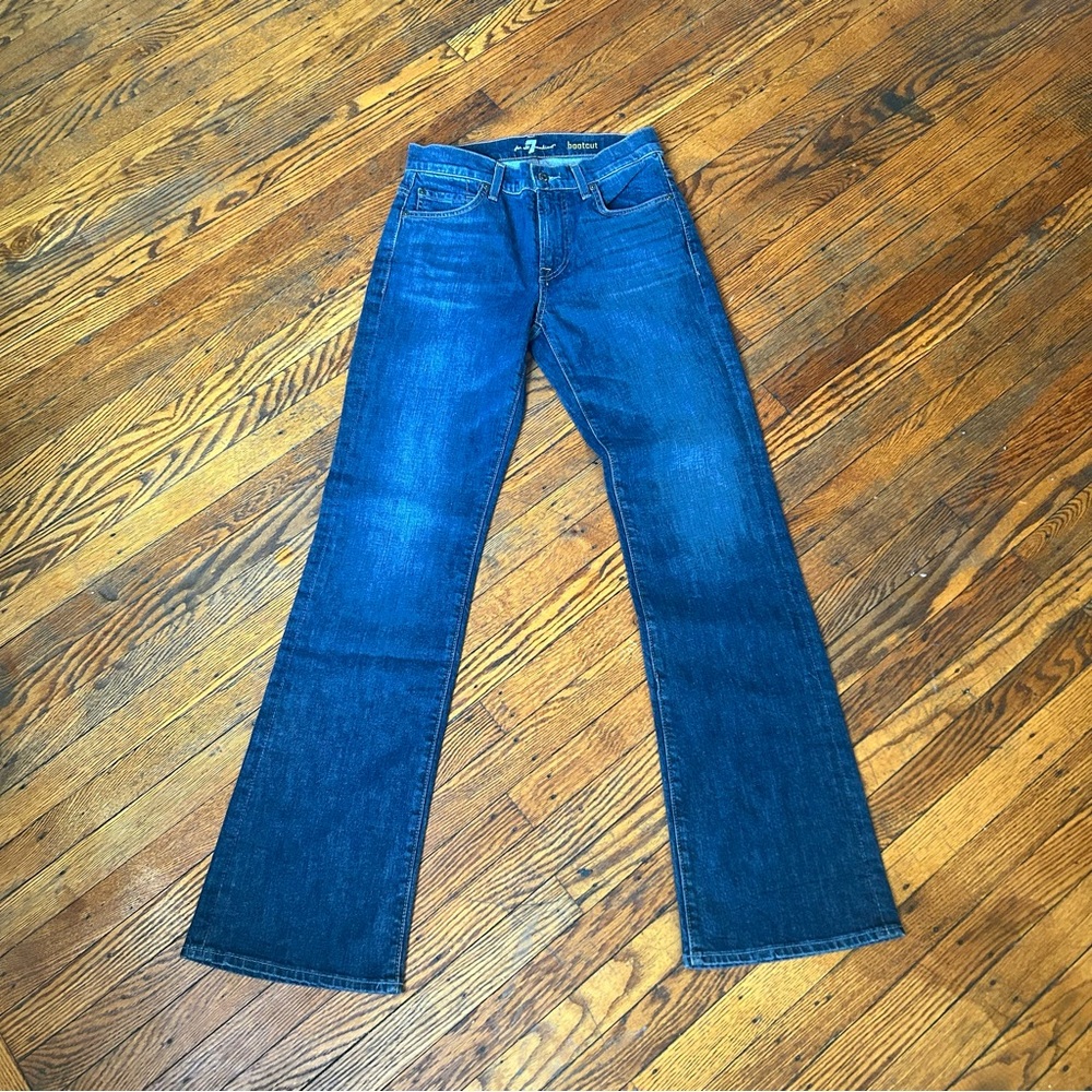 7 For All Mankind dark wash bootcut jeans